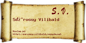 Sárossy Vilibald névjegykártya